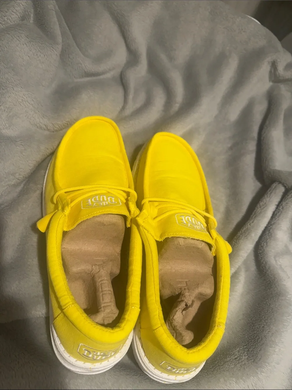 Hey Dude Men's Bright Yellow Slip-On Boat Shoes